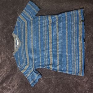 Boys Tony hawk shirt blue and gray stripe size boys Large